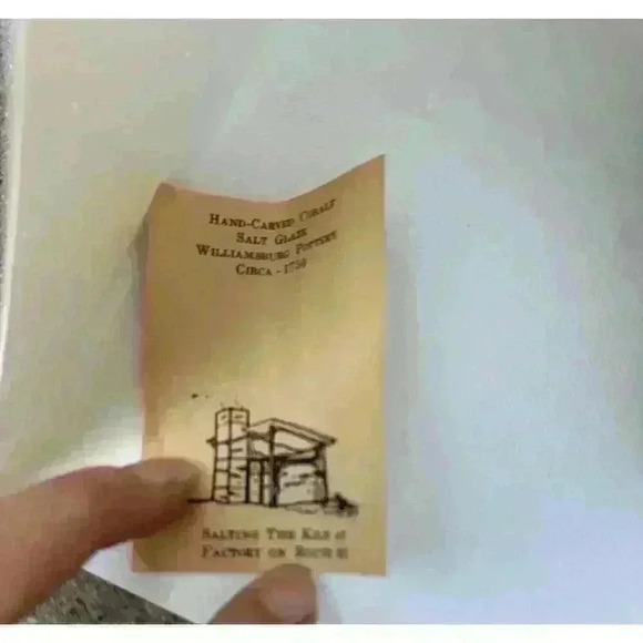 Williamsburg Pottery Pitcher Set Vintage Colonial Stoneware Blue Salt Glaze USA - Picture 8 of 16